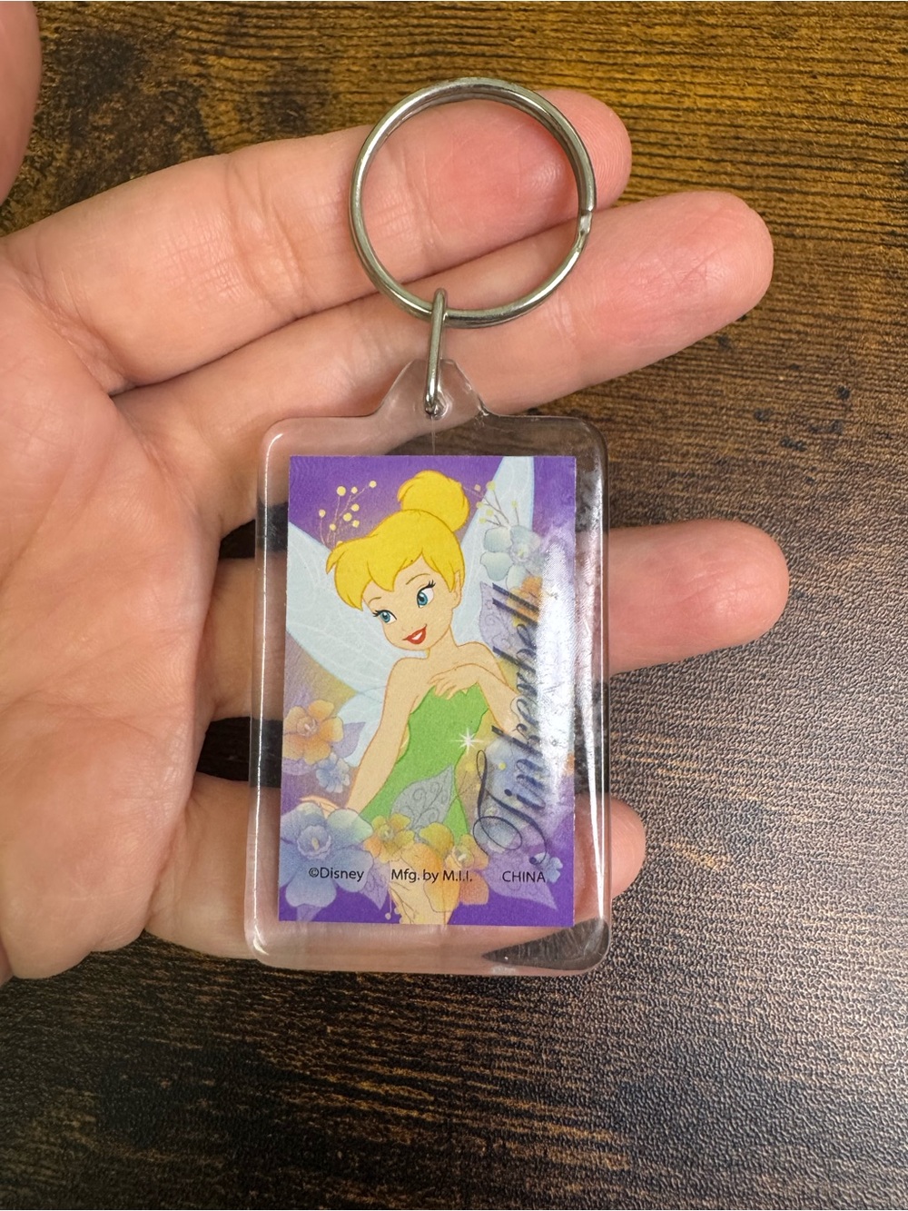 Disney Tinker Bell Keychain — Green, Yellow, Purple